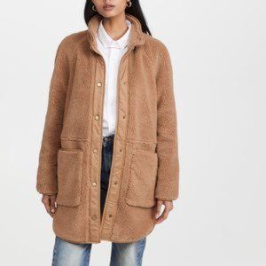 Veronica Beard Sullie High Pile Fleece Sherpa Jacket